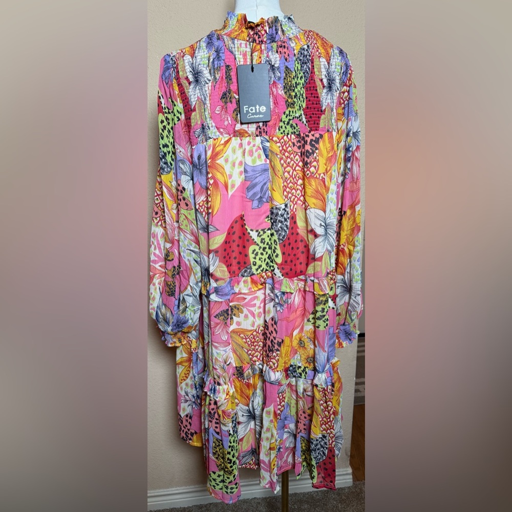 Floral Multicolor Ruffle Dress - Picture 4 of 8